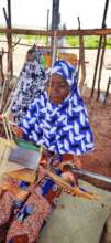 Learning to weave at our school in Kirubbe Keyna
