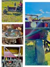 An electric-powered 3-wheeler agricultural utility