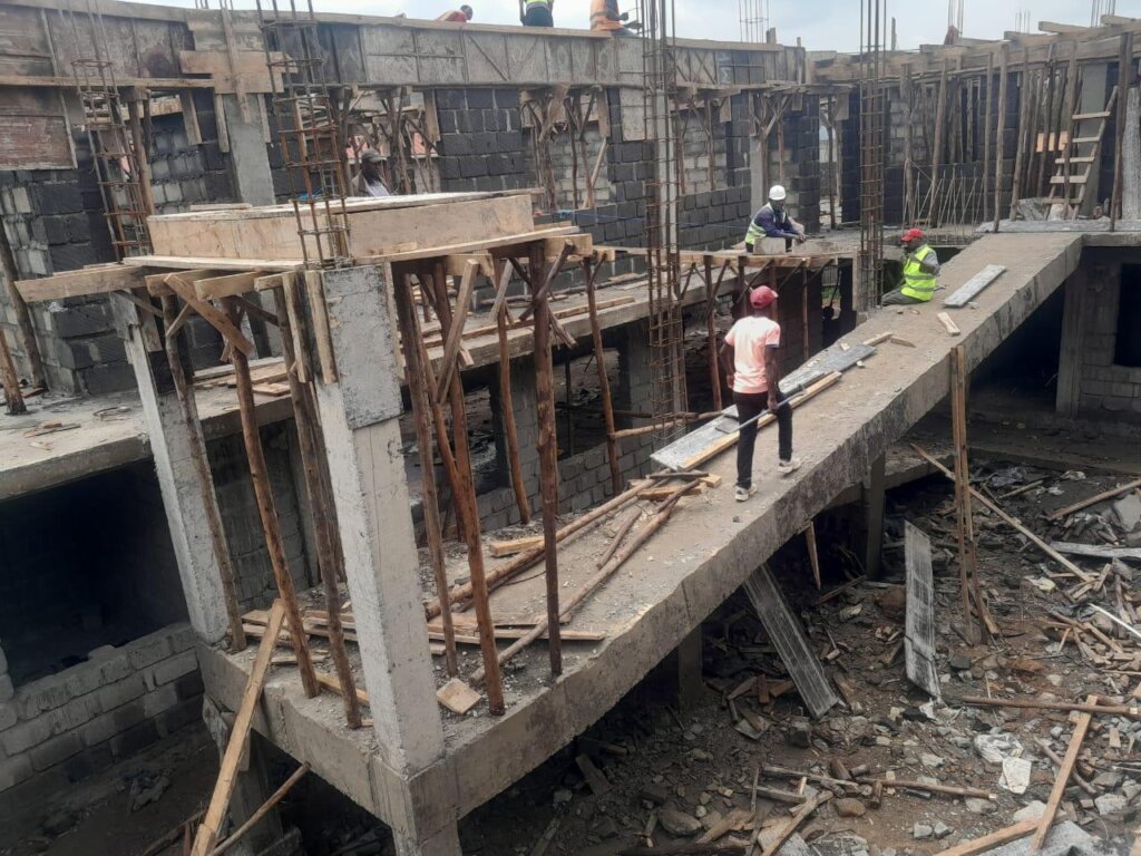 Fig 3: ramp to second floor set out