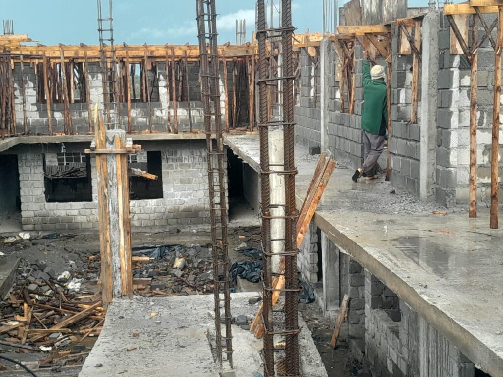 second floor works ongoing