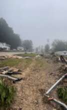 Main roads washed away