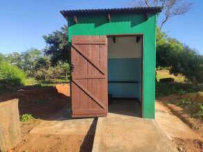 The new adapted latrine at Kasenga School