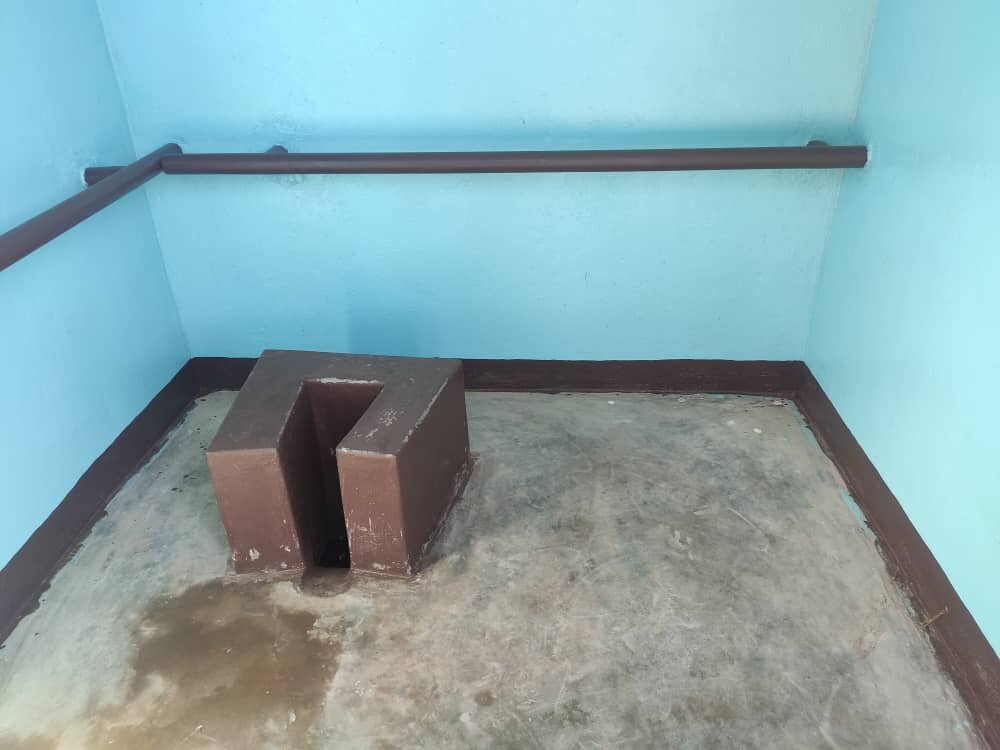Raised seats in the new latrine