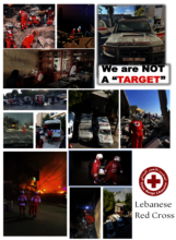 Photos showing LRC response to the war