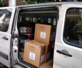 EMERGENCY RELIEF PACKAGES TO FIRE VICTIMES