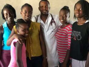 Orphanage girls with Doctor