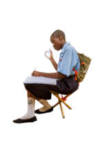 A student testing the new solar SeatPack