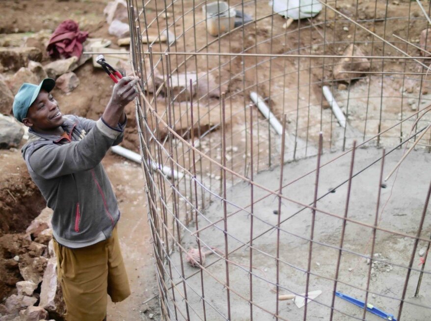 A new water reservoir is being built
