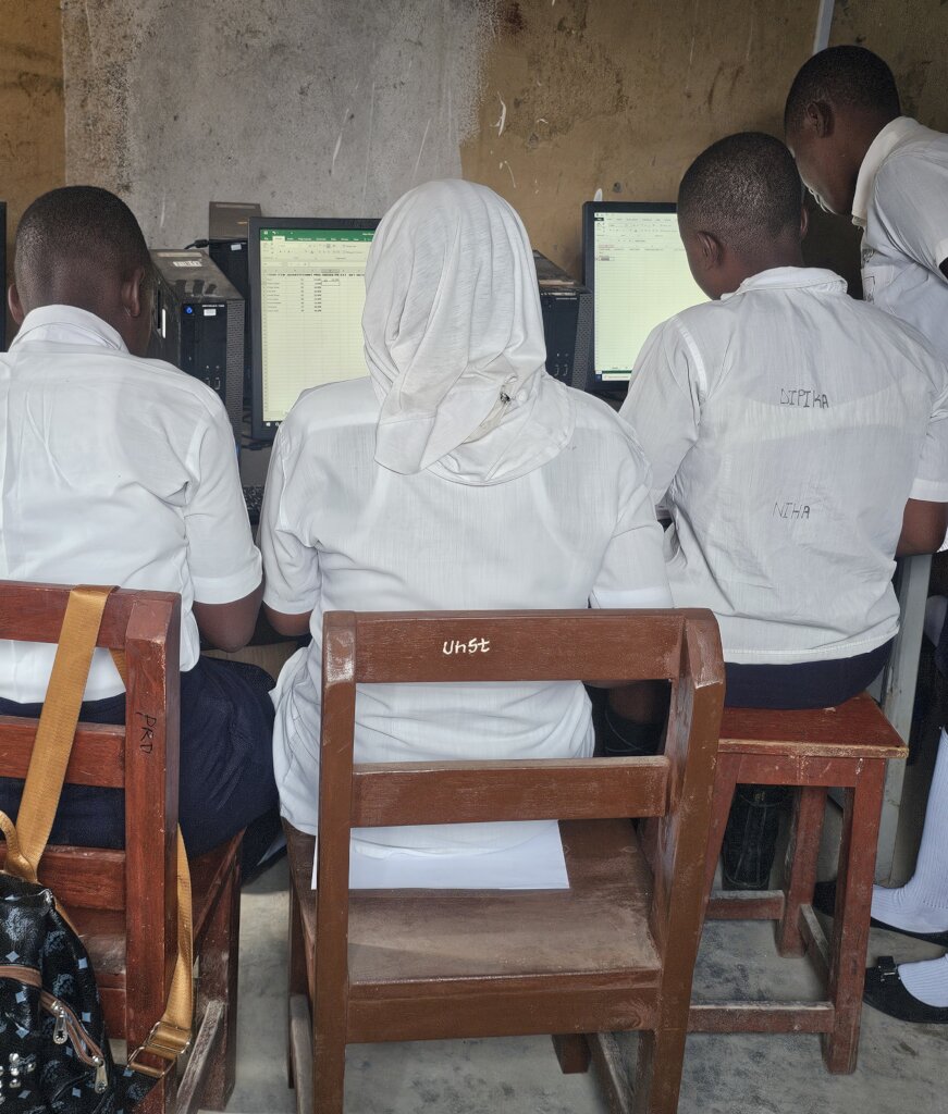 Students in computer room