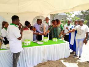 Cake cutting during After school Launch