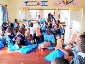 Children enjoying their meals