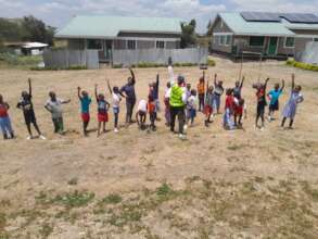 Children practicing for sports