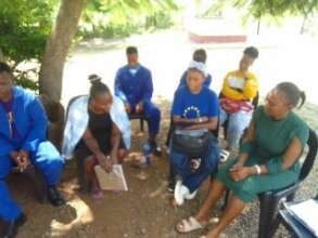 Survivors in focus group discussion