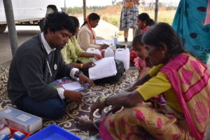 Mobile community clinic in action