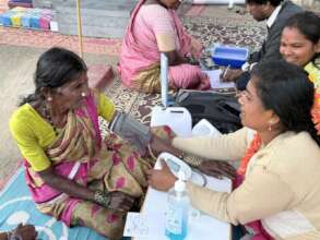 Checking the vitals during a community clinic