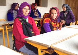 Amezray women gather for their first health day.