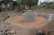 9 latrines for wat village tbeng commune Cambodia