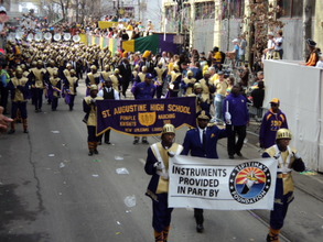 Marching in parades with instruments