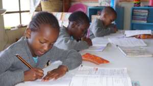 Elementary students in class