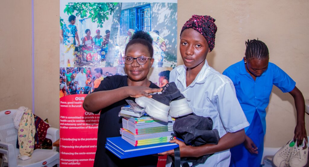 Distribution of school supplies to orphans