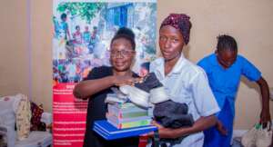 Distribution of school supplies to orphans
