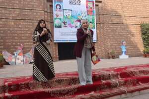 Inclusive storytelling session with sign language