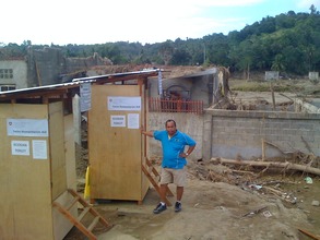 Portable ecosan toilet in devastated areas