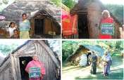 typical houses and irula tribal people