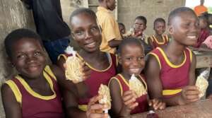 Student enjoying their afterschool snack.
