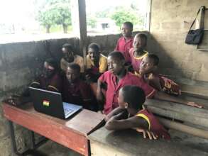 6th grade students watching a letter sounds video