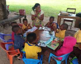 Outdoor class at Adaklu Dawanu