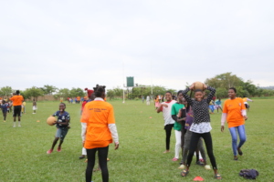 Young people leading activities for children