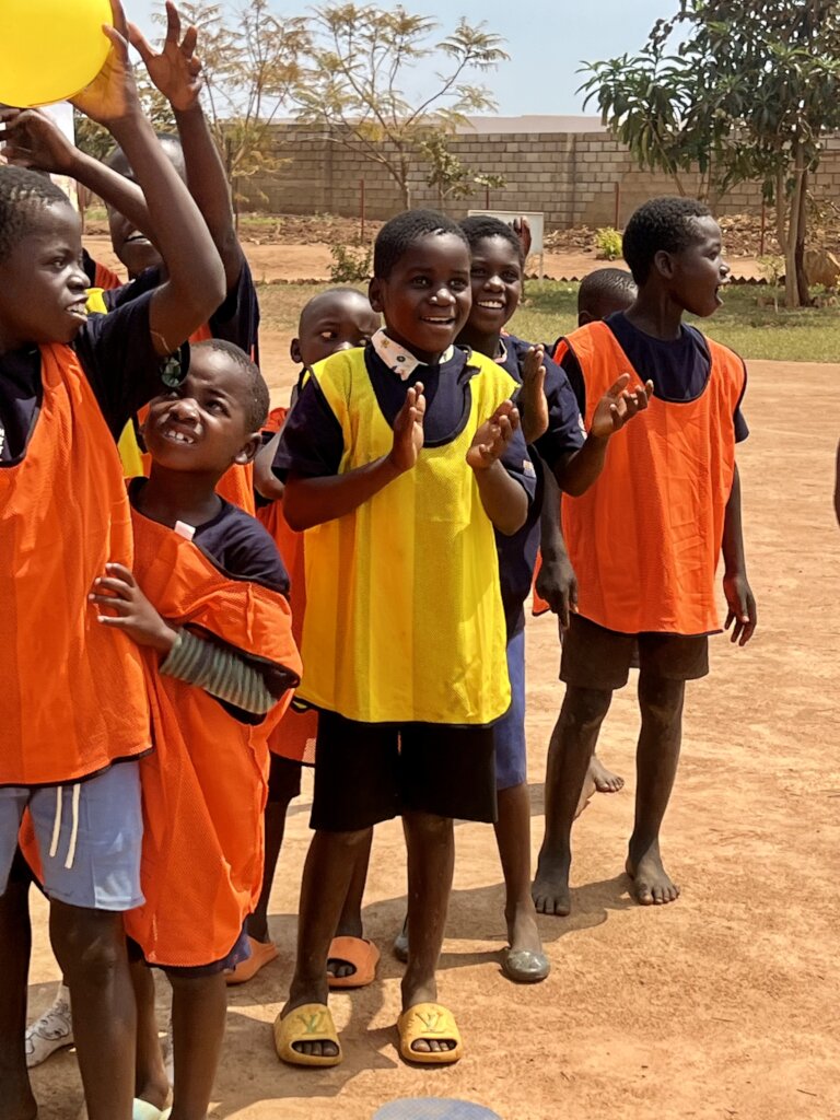 Children participating in a festival of activity