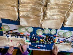 Period kits made by Girl Scouts of Eastern Mass