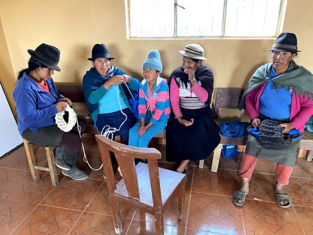 Support rural Ecuadorian women's knitting training
