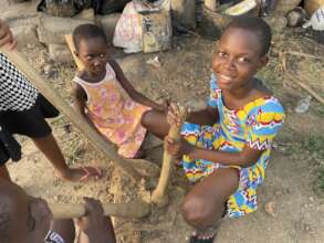 Isabel working at Nunya Village
