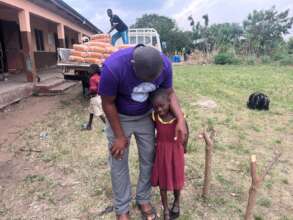 Robert & Bertha with cement delivery.