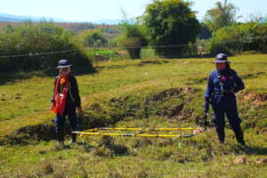 UXO clearance in progress