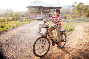 Biking to the Resource Center after school