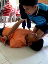 Students participating in the workshop