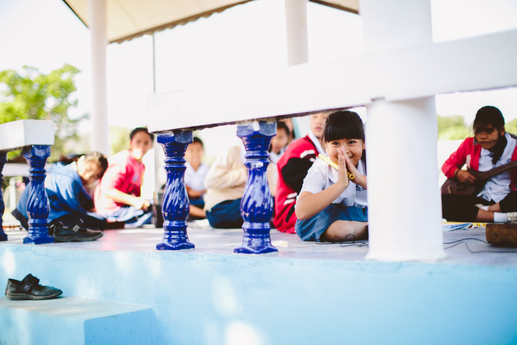 Students at one of the local schools