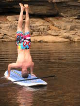 Director of Programs Robbo shows off to a croc!