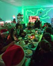 Christmas dinner at one of our youth clubs