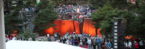 Audience in the Ira Keller Fountain at curtain.