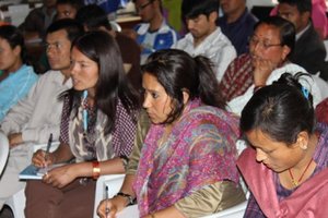 Family representatives learning about Tourism