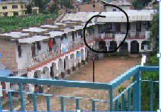 Damaged school area