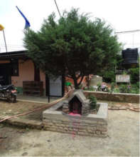 Newly rebuilt temple