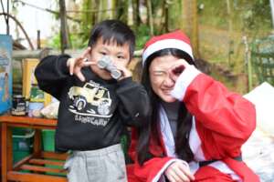 Santa delivering necessities