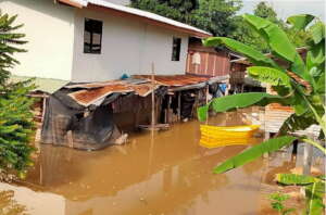 Flooded homes