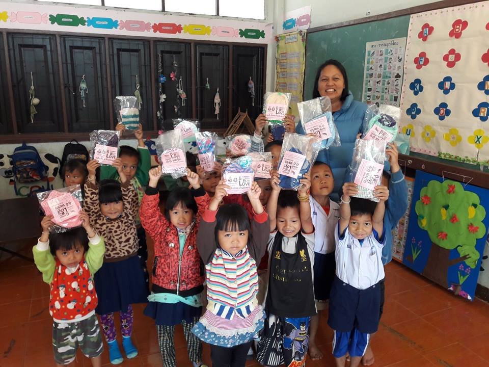 P. with some of the children